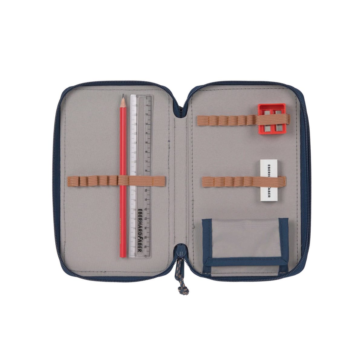 Lassig: Piórnik szkolny potrójny z wyposażeniem Unique Navy - obrazek 5
