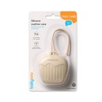 Babyono: Silikonowy pojemnik na smoczek beżowy - obrazek 4