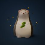 Moulin Roty: Lampka nocna - jeżyk / TRZY MAŁE KRÓLIKI - obrazek 2