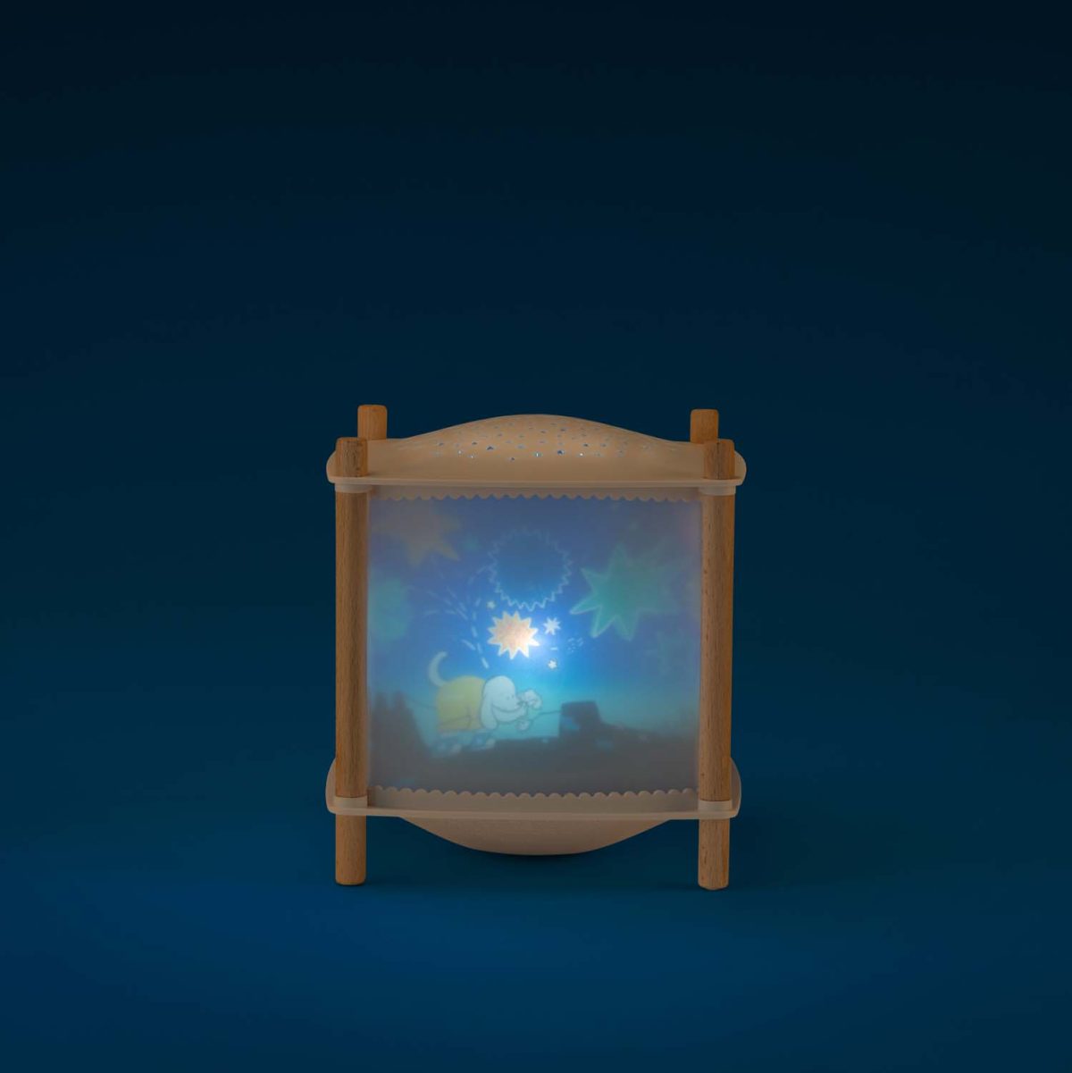 Moulin Roty: Magiczna lampka projektor pozytywka - PUCE & PILOU - obrazek 2