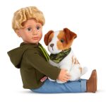 Our Generation: lalka CHŁOPIEC ELLIOT 46cm – ze szczeniakiem owczarka australijskiego (Aussie) - obrazek 2