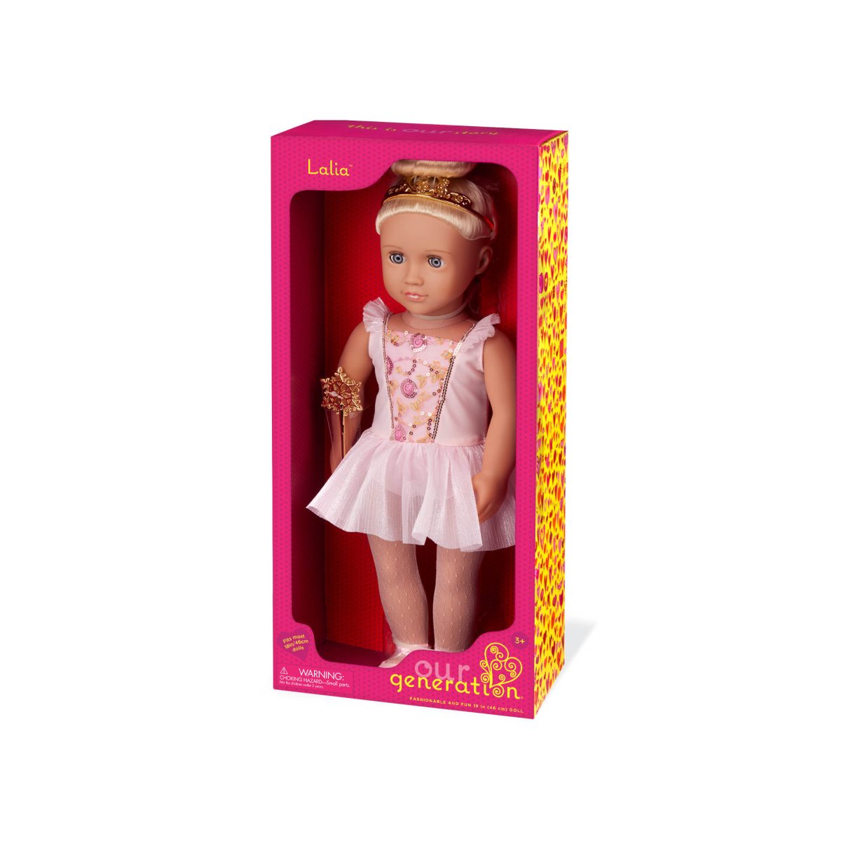 BD31457_PKG Our Generation: lalka LALIA 46cm – baletnica „Cukrowa Wróżka” z Krainy Słodkości - obrazek 5