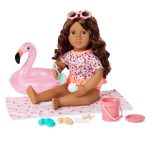 Our Generation: lalka GABRIELA 46cm z akcesoriami na plażę – ZGINANE KOŃCZYNY