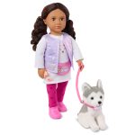 Our Generation: lalka ESTELLA 46cm – ze szczeniakiem rasy Husky - obrazek 6