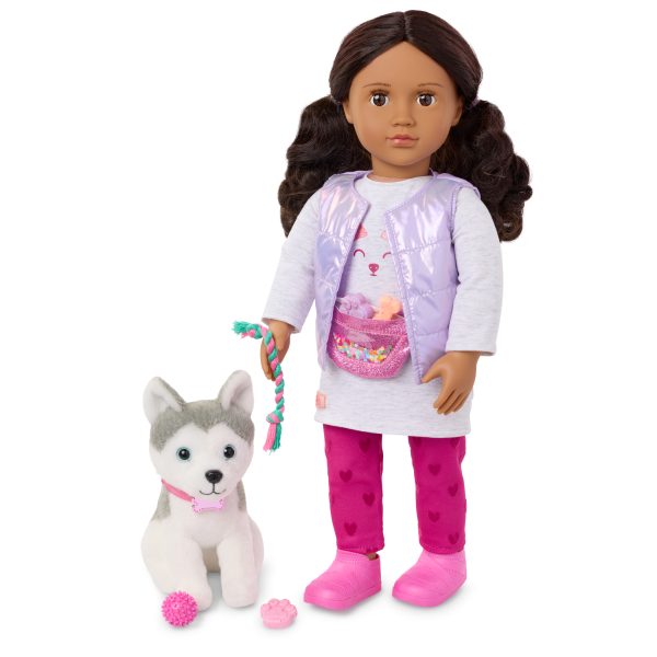Our Generation: lalka ESTELLA 46cm – ze szczeniakiem rasy Husky
