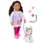 Our Generation: lalka ESTELLA 46cm – ze szczeniakiem rasy Husky - obrazek 3