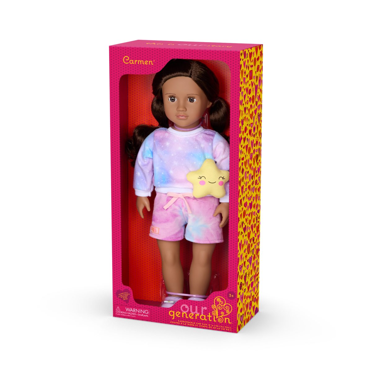 BD31711Z_PKG Our Generation: lalka CARMEN 46cm w pidżamce z przytulanką gwiazdką - obrazek 5