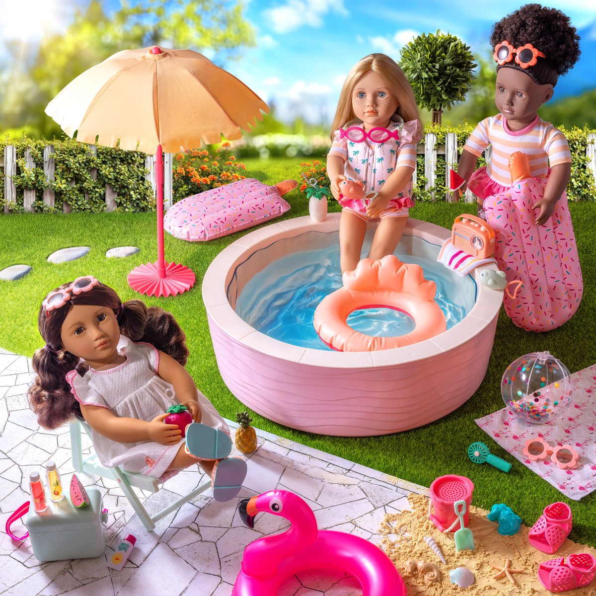 BD35484_BD35486_BD31590_BD31702_BD31708_LS_A-1 Our Generation: BASEN z akcesoriami – Poolside Fun – RELAX i ZABAWA - obrazek 10