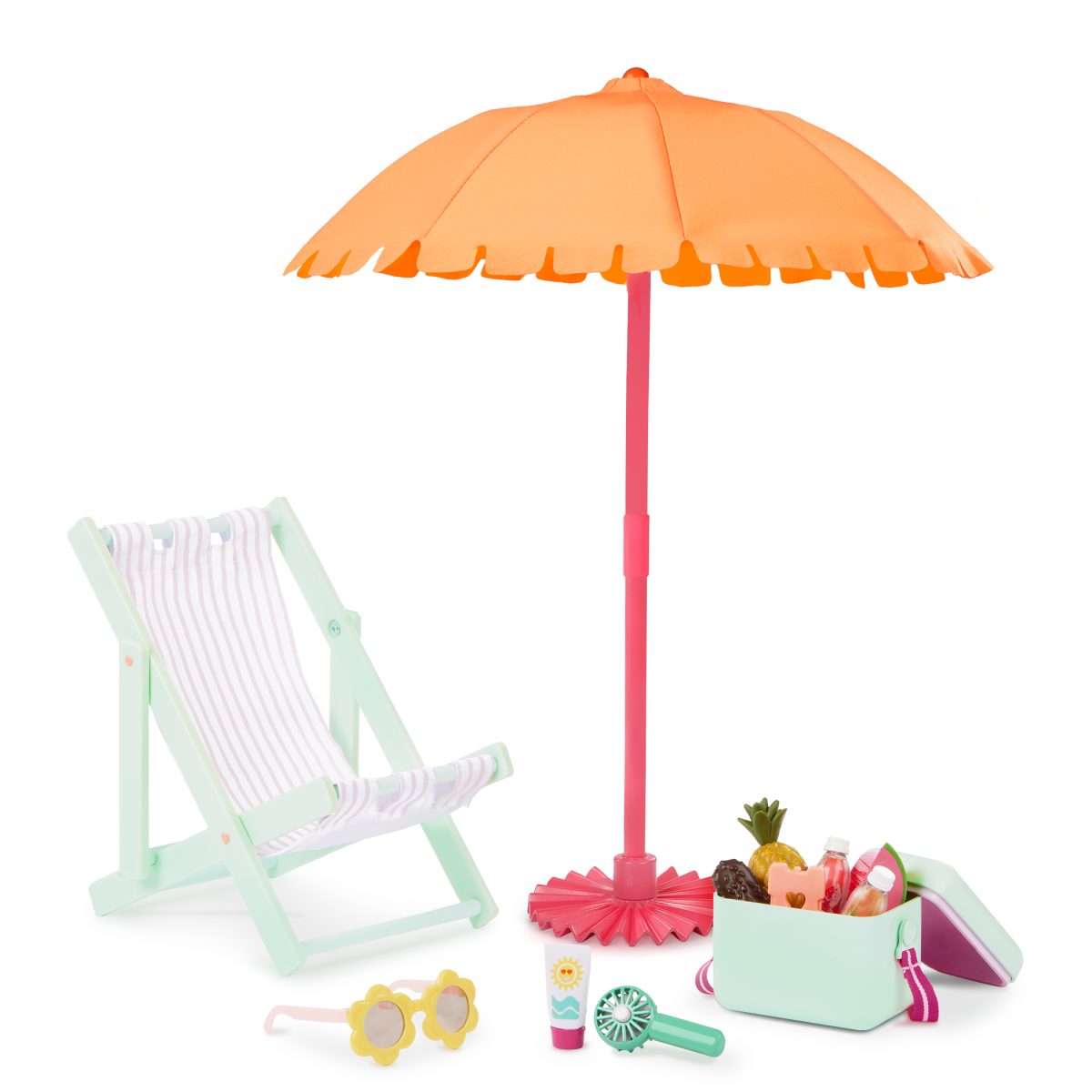 Our Generation: zestaw akcesoriów do plażowania – Sunny & Cool Patio Set - obrazek 1