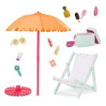 Our Generation: zestaw akcesoriów do plażowania – Sunny & Cool Patio Set - obrazek 3