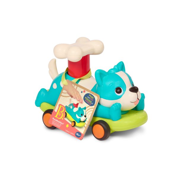 b.toys: PawMobiles – AUTKO ZWIERZAK, z NAPĘDEM (push&go) PIESEK TURKUSOWY