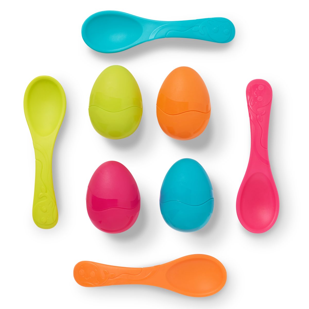 BX2550_DP_B b.toys: Egg & Spoon Racers – zestaw do zabawy w WYŚCIGI z JAJKAMI na ŁYŻKACH - obrazek 4
