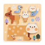 Djeco: Drewniane puzzle ZWIERZĄTKA ZIMĄ 12m+ - obrazek 3