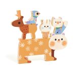 Djeco: Drewniane puzzle ZWIERZĄTKA ZIMĄ 12m+ - obrazek 4