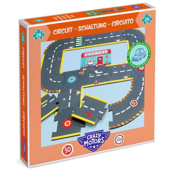 Djeco: Puzzle kartonowe ULICE CRAZY MOTORS