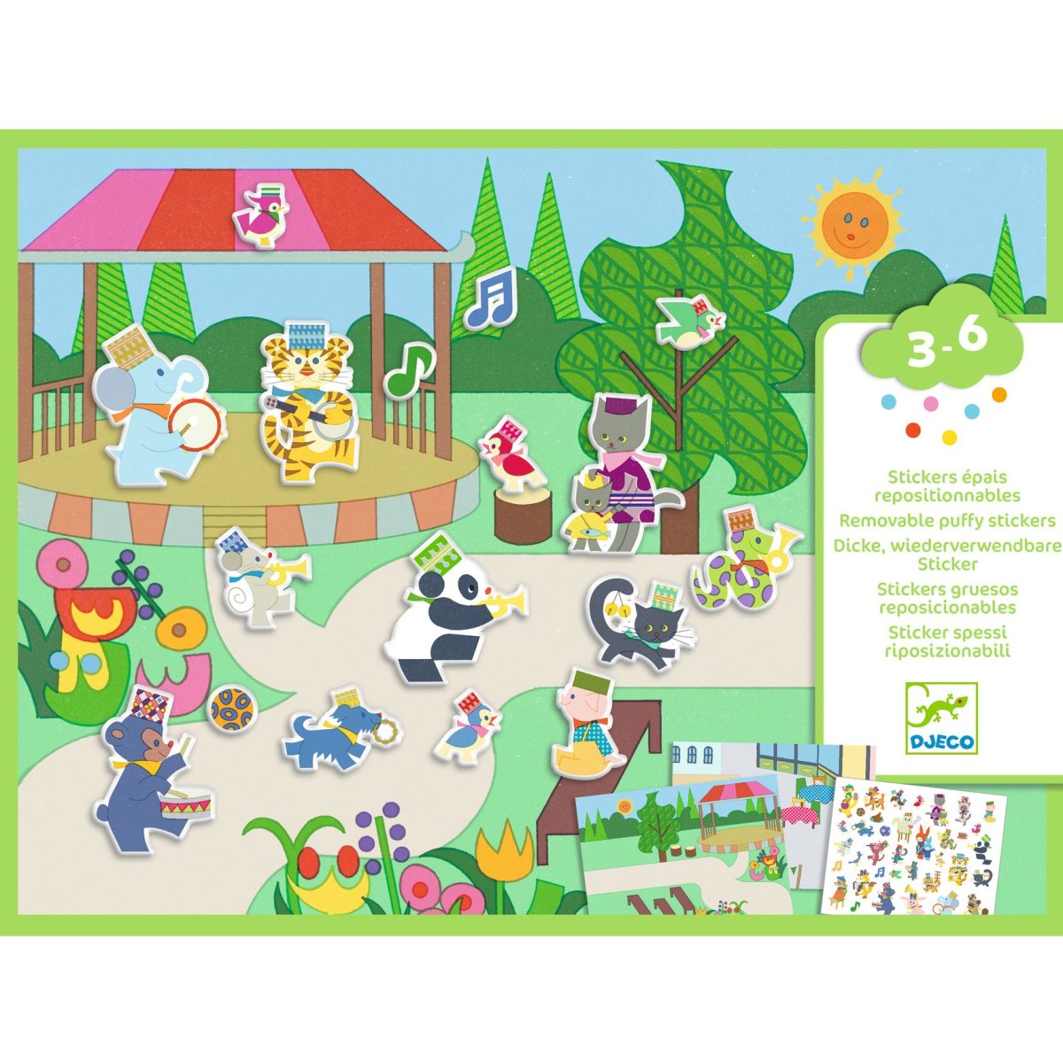 DJ09947-B-RVB DJECO: Naklejki wielokrotnego użytku ORKIESTRA 3+ - obrazek 4