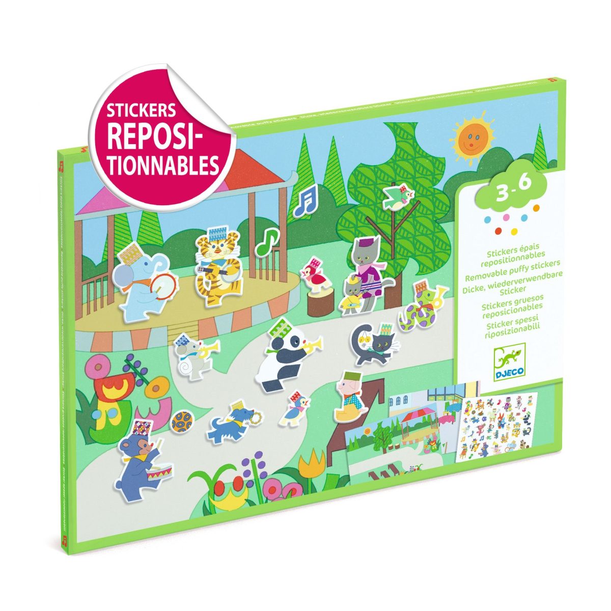 DJECO: Naklejki wielokrotnego użytku ORKIESTRA 3+ - obrazek 1