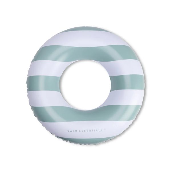 The Swim Essentials: dmuchane koło do pływania 90 cm Green White Stripes