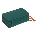 Lassig: Piórnik szkolny potrójny z wyposażeniem Unique dark green - obrazek 3
