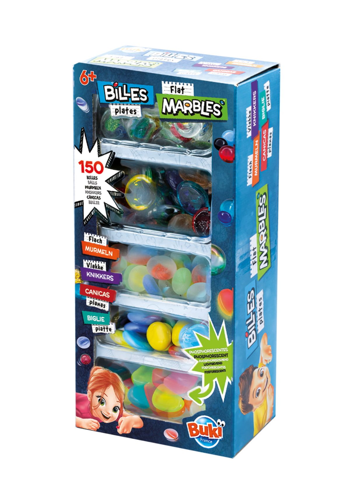 PM859-BOX-3D BUKI: Zestaw 150 szklanych kamyczków 6+ - obrazek 3