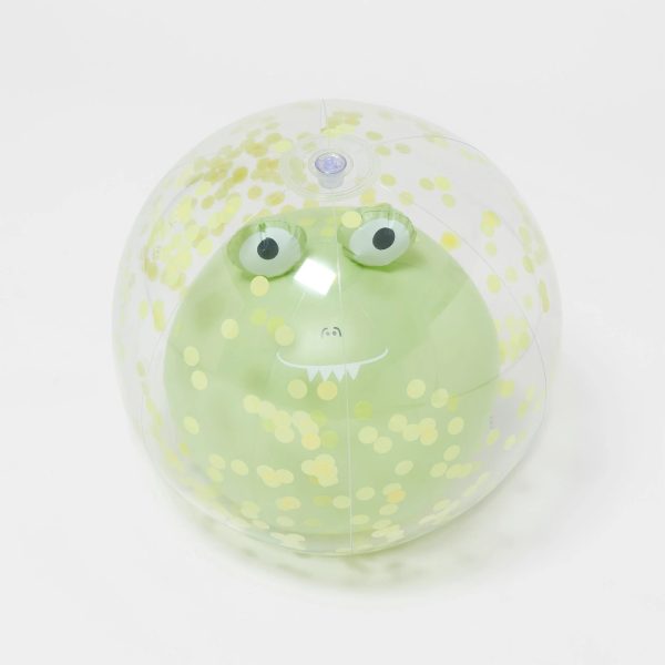 Sunnylife: nadmuchiwana piłka plażowa 3D the Croc Light Khaki