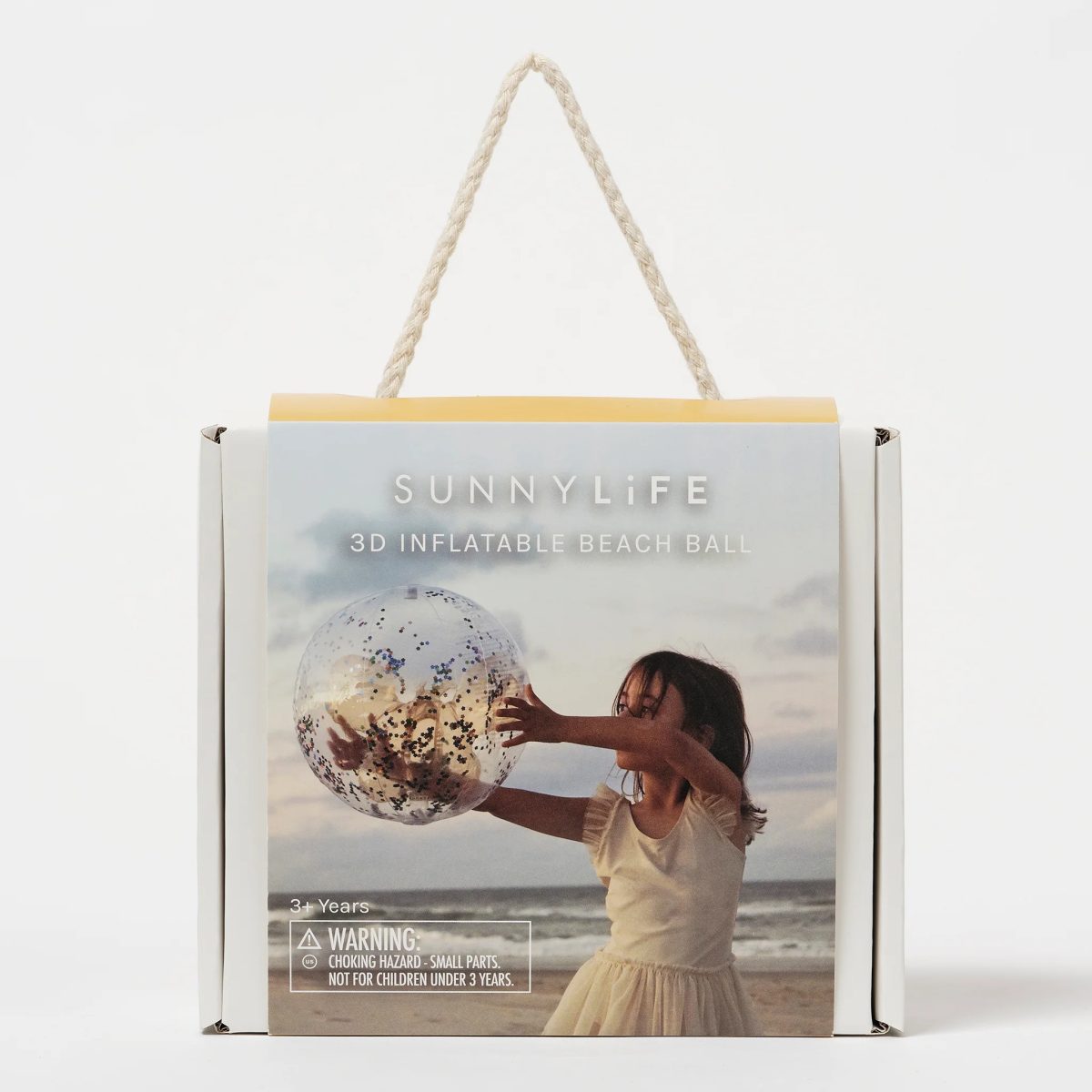 Sunnylife: nadmuchiwana piłka plażowa 3D Candy Glitter - obrazek 3