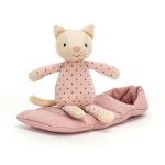 JellyCat: Kotek w Piżamce i Śpiworku 23 cm