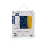 Moulin Roty: Zestaw 3 muślinowych pieluszek PUCE & PILOU