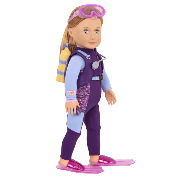 Our Generation: lalka HATTIE 46cm – PŁETWONURKA, z akwalungiem
