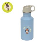 Lassig: bidon ze stali nierdzewnej z ustnikiem 500 ml Pattern Party Blue/Green