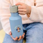 Lassig: bidon ze stali nierdzewnej z ustnikiem 500 ml Pattern Party Blue/Green - obrazek 2