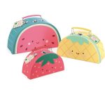 VILAC: Zestaw 3 walizek kartonowych Owoce - Sarah Betz