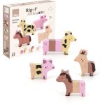 Vilac: Zabawna Farma klocki drewniane magnetyczne 2+ Sarah Betz