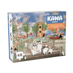 KAWA SHIH TZU - PUZZLE XL 48 EL. "WESOŁE MIASTECZKO"