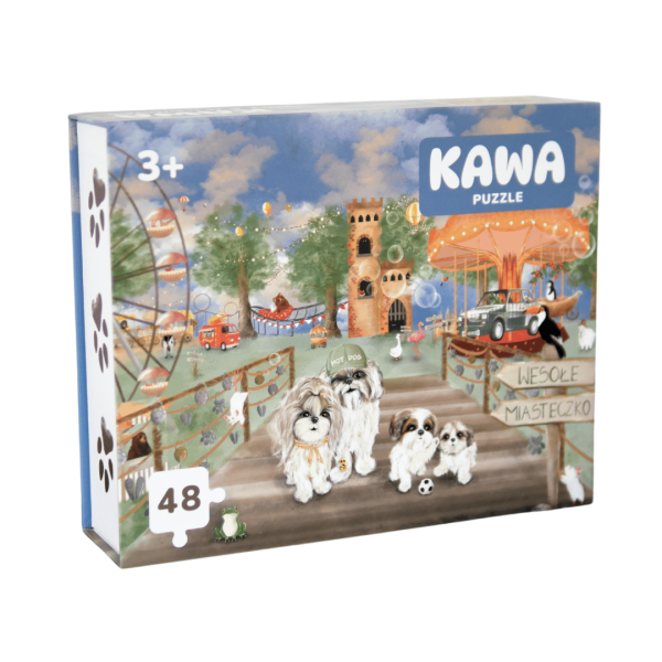 KAWA SHIH TZU - PUZZLE XL 48 EL. "WESOŁE MIASTECZKO"