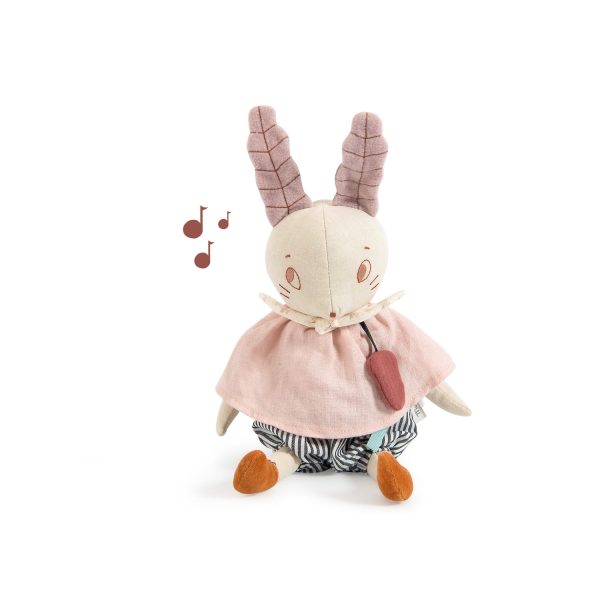 Moulin Roty: Maskotka z pozytywką KRÓLIK 36 cm / Apres la Pluie