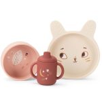 Moulin Roty: Silikonowe naczynia dla dzieci kolekcja APRES LA PLUIE