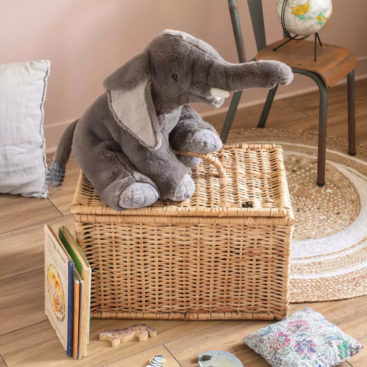 719039 Moulin Roty: Maskotka duży słoń 32cm DOOKOŁA ŚWIATA - obrazek 2