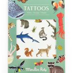 Moulin Roty: Tatuaże dla dzieci ZWIERZĘTA ŚWIATA 3+