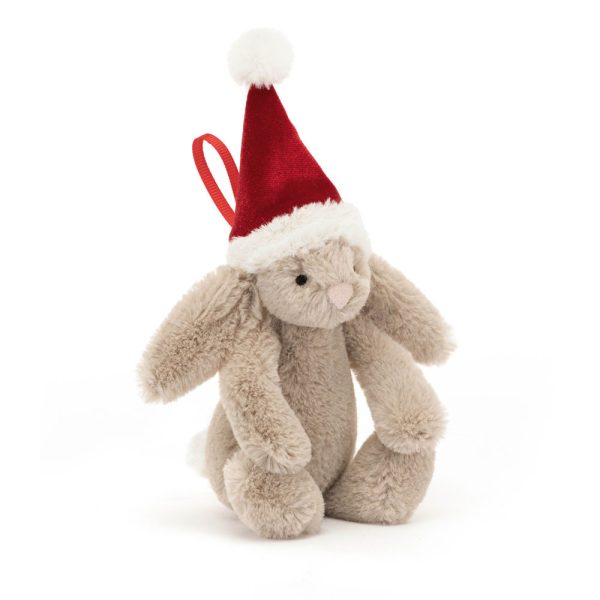 JellyCat: KRÓLICZEK w czapce Mikołaja zawieszka 13 cm