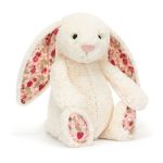 Jellycat: króliczek z kwiecistymi uszami kremowy „Berry” 31 cm
