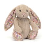 JellyCat: Króliczek z Kwiecistymi Uszami Beżowy „Petal” 31 cm