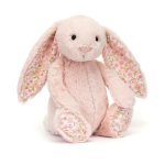 Jellycat: Króliczek z Kwiecistymi Uszami Pudrowy Róż „Cherry” 31 cm