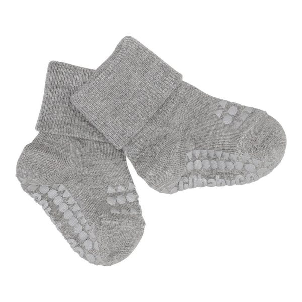 GoBabyGo: antypoślizgowe skarpetki do nauki chodzenia BAMBOO Grey Melange 0 mies.+