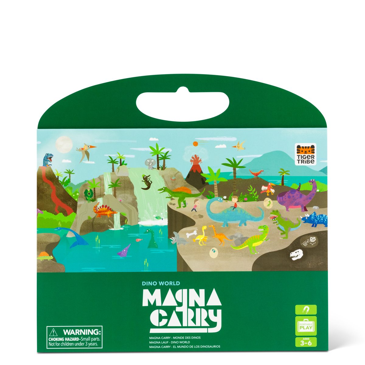 Tiger Tribe: magnetyczna teczka układanka Świat Dinozaurów - obrazek 1