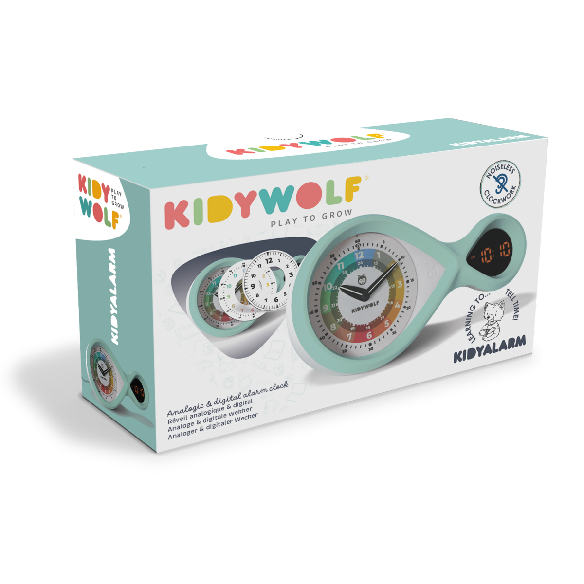 Kidywolf: Kidyalarm budzik edukacyjny zielony - obrazek 5