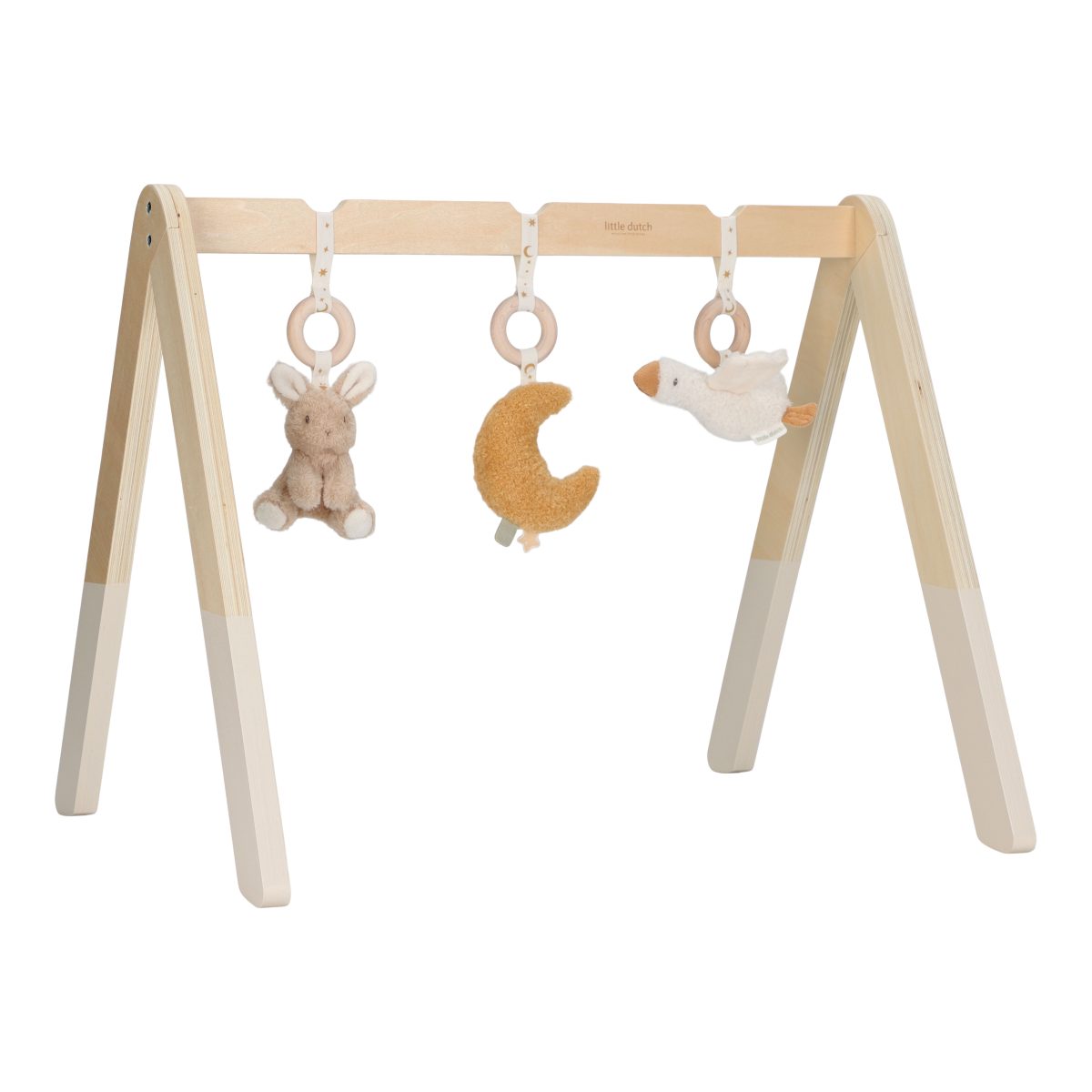 Little Dutch: drewniany pałąk interaktywny Newborn Naturals - obrazek 1
