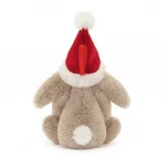 JellyCat: KRÓLICZEK w czapce Mikołaja zawieszka 13 cm - obrazek 2