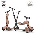 SCOOTANDRIDE: Push and Go 2w1 Jeździk i hulajnoga z rączką 1-5 lat Mocha Highwaykick 1