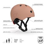 SCOOTANDRIDE: Kask S-M dla dzieci 3+ Mocha - obrazek 3